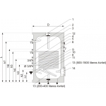 Concept H1WT SGW(S) 300 indirekt tároló 300 literes, 1 hőcserélős - elektromos fűtőbetét opció - álló kivitel